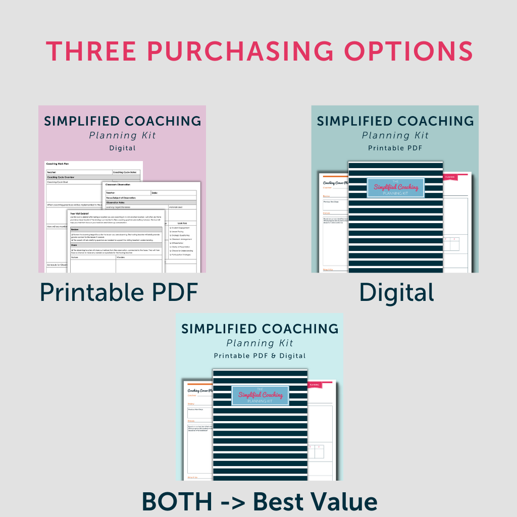 Simplified Coaching Planning Kit - Ms. Houser